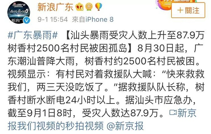 君林集團全體同仁為潮汕受災(zāi)同胞愛心捐贈 