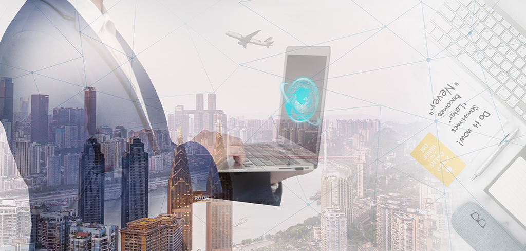 千庫(kù)網(wǎng)_商務(wù)合作城市建筑電子設(shè)備地球背景_背景編號(hào)6042612