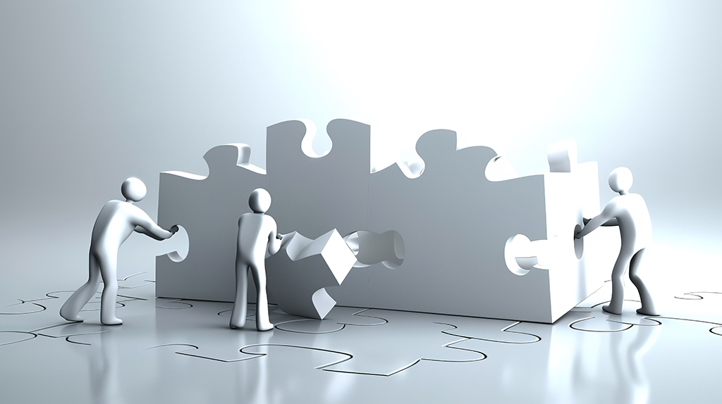 千庫網(wǎng)_由 3D 人物推動的拼圖_背景編號6706696