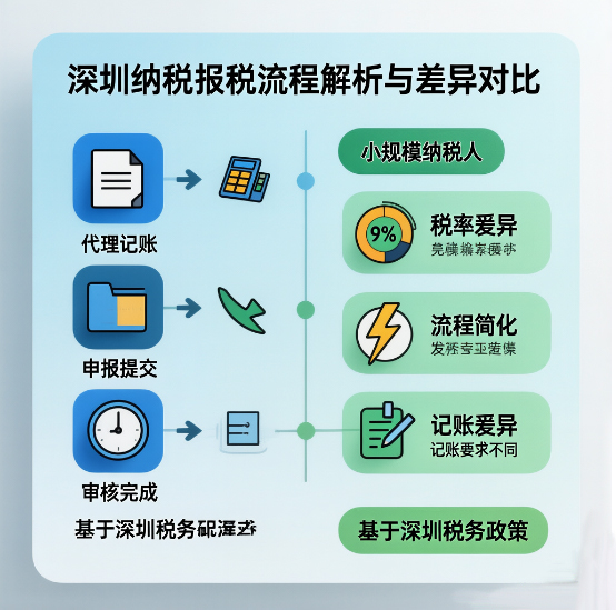 深圳一般納稅人代理報(bào)稅記賬全流程解析與小規(guī)模納稅人差異對(duì)比